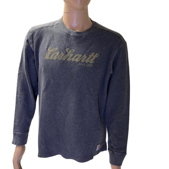 CARHARTT Waffle Knit Shirt Long Sleeve gray size XL - Picture 1 of 5